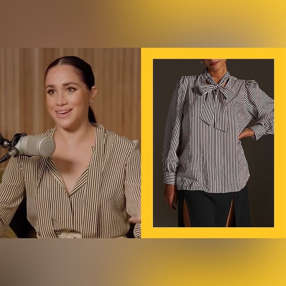 Maeve tie-neck blouse ASO Meghan Markle - Picture 2 of 4